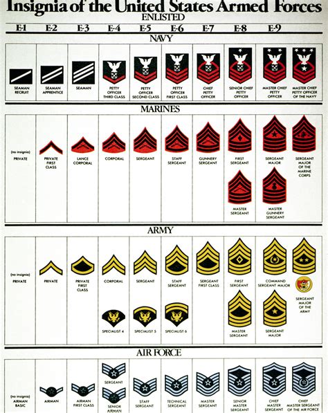 Military Officer Rankings Chart Web Printer Driver