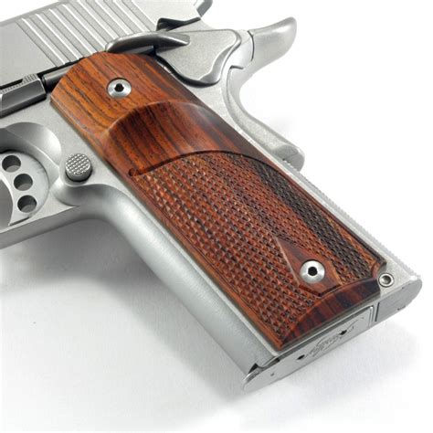 1911 Custom Made Pistol Grips With Thumb Rest Cocobolo Full