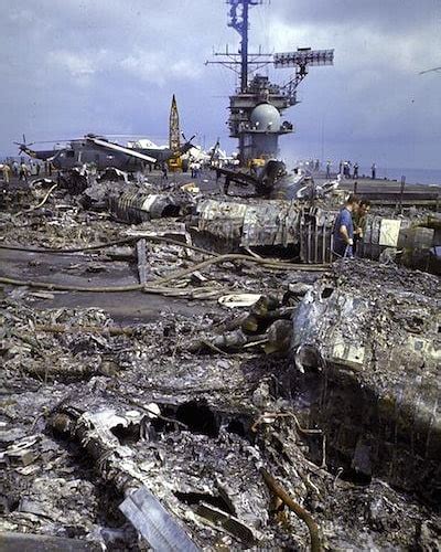 1967 Uss Forrestal Fire On 29 July 1967 A Fire Broke Out On Board The Aircraft Carrier Uss