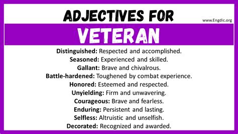 20 Best Words To Describe Veteran Adjectives For Veteran Engdic