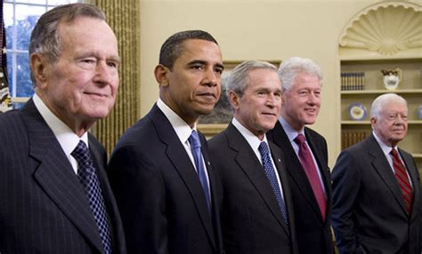 2009 Five Presidents President George W Bush President Elect Barack Obama Former Presidents