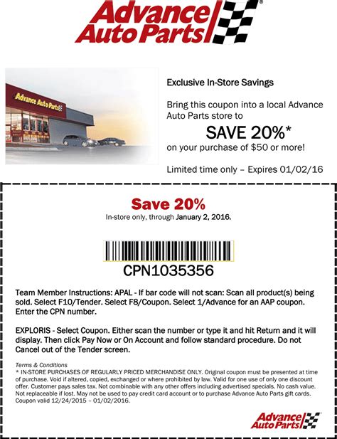 Advance Auto Parts Coupon Code Deals