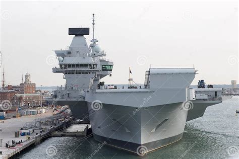 Aircraft Carrier In Port Editorial Stock Photo Image Of Queen 99644338