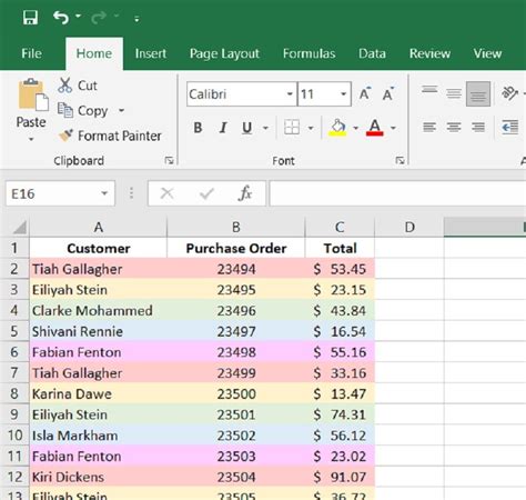 Alternating Color Rows In Excel Highlight Every Other Row