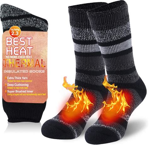 Amazon Com Jpgo Thermal Socks For Women Men Youth Fur Lined Winter Warm Crew Socks Thick