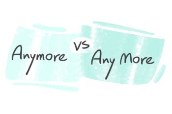 Anymore Vs Any More In English Langeek