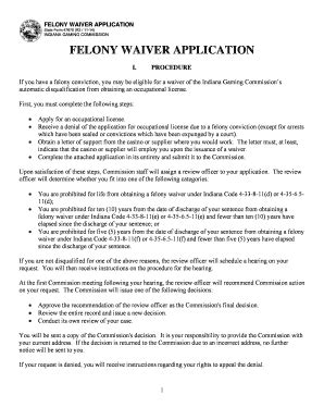 5 Army Felony Waivers