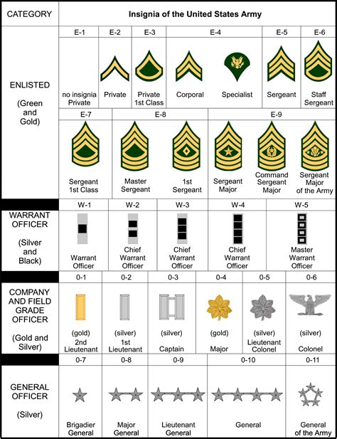 Army Rank Structure Chart