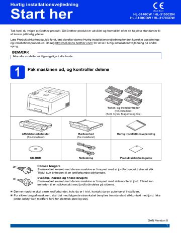 Brother Hl 3170Cdw Color Printer Quick Setup Guide Manualzz