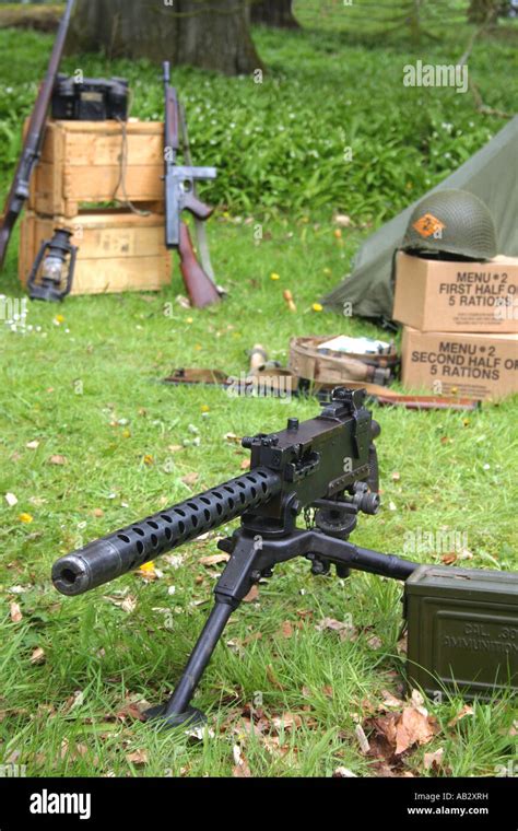 Browning Machine Gun Recreation Ww2 Hi Res Stock Photography And Images Alamy