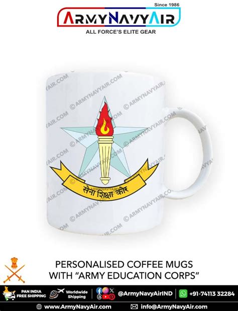 Buy Personalised Coffee Mugs With Aec Army Education Corps Logo