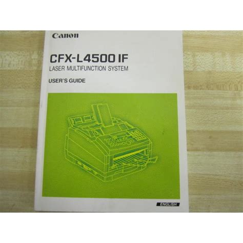 Canon Cfx L4500 If User S Guide Used Mara Industrial