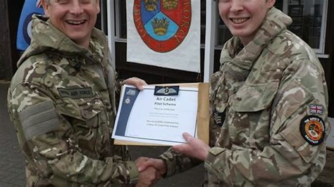 Combined Cadet Force Grantham Cadet Receives His Wings