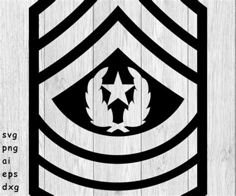 Command Sergeant Major Army Rank Svg Png Ai Eps Dxf Etsy