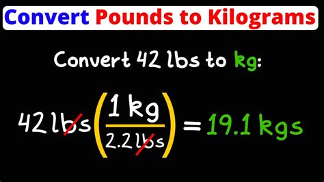 Convert Lbs To Kg Pounds To Kilogram Dimensional Analysis Eat Pi Youtube