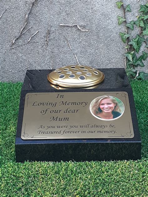 Custom Engraved Granite Memorial Headstone Marker Cemetery Flat Grave Stone Headstones Grave