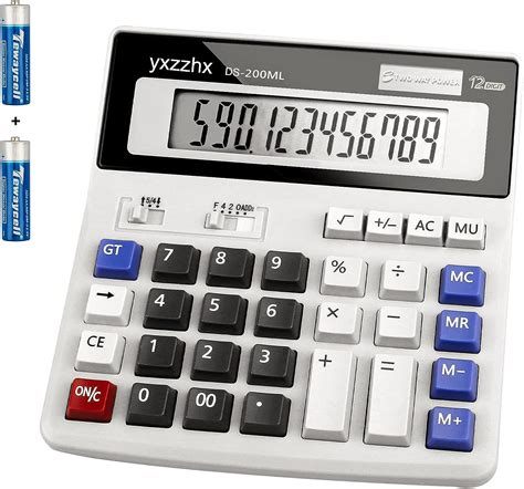 Desk Calculator Large Two Way Power Battery And Solar Calculator Desktop Big Buttons Easy To