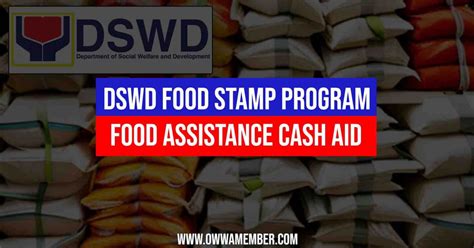 Dswd To Distribute Food Stamp Assistance Owwa Member