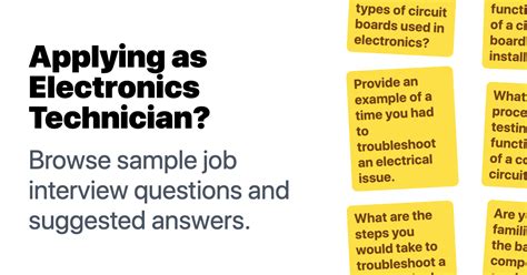 Electronics Technician Interview Questions