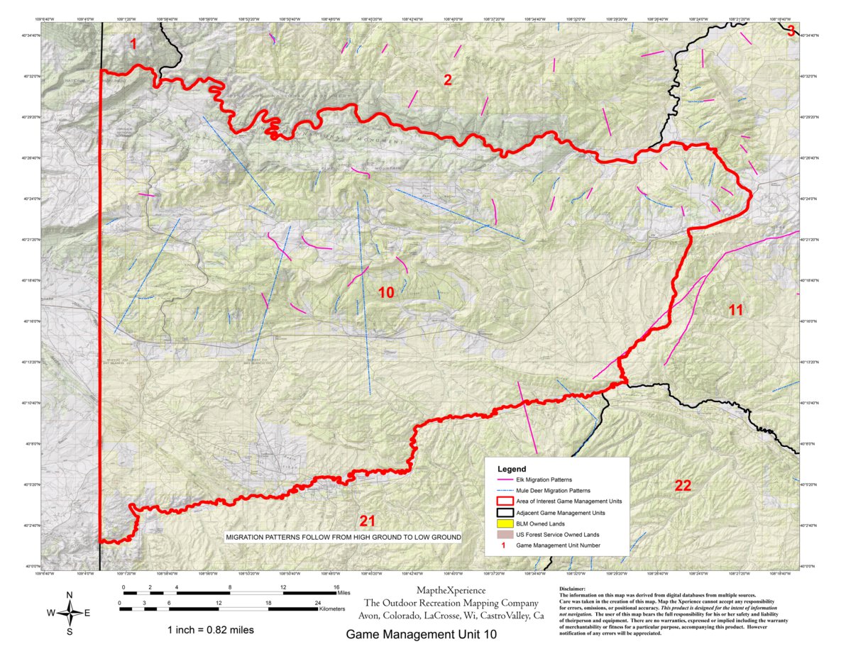 Elk Unit Colorado Gmu Map