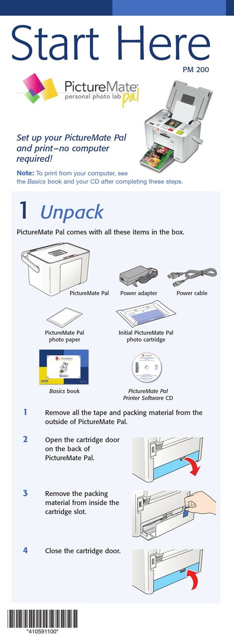 Epson Picturemate Pal Pm 200 Start Here Manual Pdf Download Manualslib