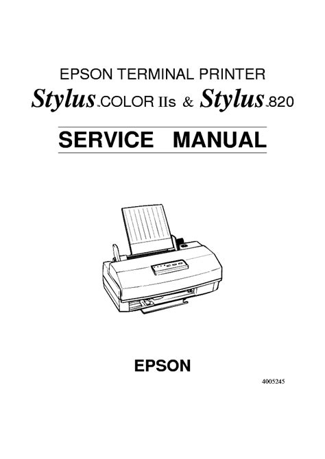 Epson Stylus Color 2S 820 Sm Service Manual Download Schematics Eeprom Repair Info For