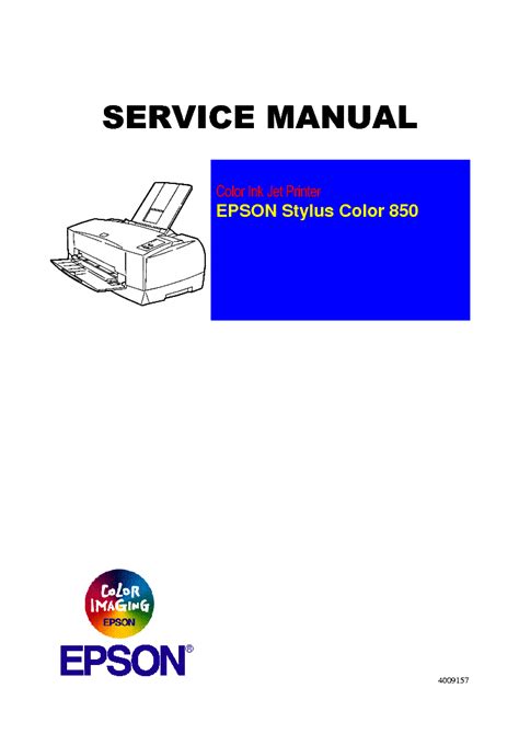 Epson Stylus Color 850 Service Manual Service Manual Repair Schematics