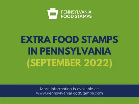 Extra Food Stamps For Pennsylvania September 2022 Pennsylvania Food Stamps