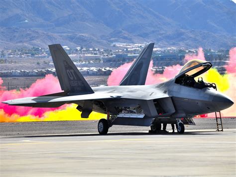 F 22 Raptor Demo Team At Nellis Air Show R Aviation