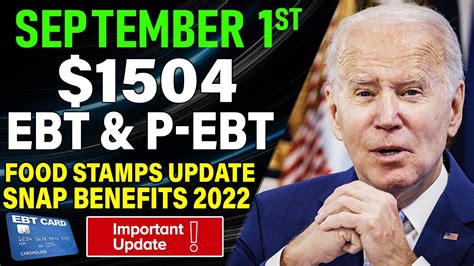 Finally Ebt Food Stamps September 1St Snap Max Benefits P Ebt Update 2022 Youtube