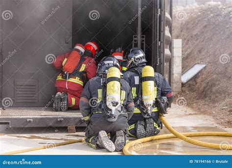 Firefighters Working Stock Photo Image Of Action People 78194166