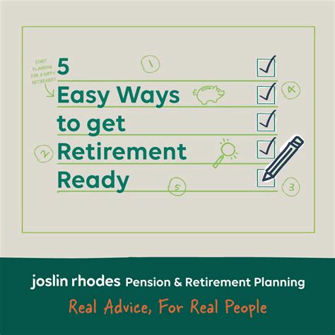 Five Easy Ways To Get Retirement Ready Joslin Rhodes