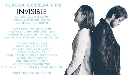 Florida Georgia Line Invisible Lyric Video Youtube