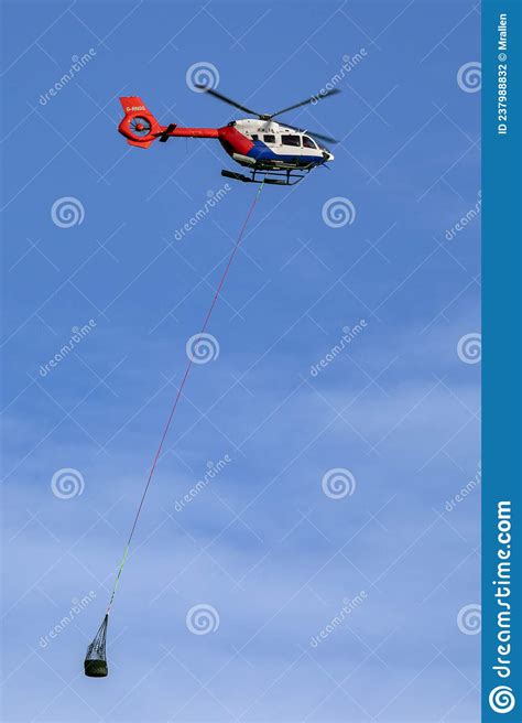 Fly Helicopter With Cargo Stock Image Image Of Cargo 3400061