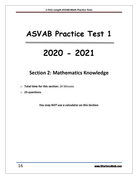 Free Asvab Practice Test Asvab Test Prep