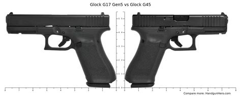 Glock G17 Gen5 Vs Glock G45 Size Comparison Handgun Hero