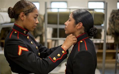 Hairstyles Umbrellas And Uniform Items Being Considered In New Marine Uniform Policy Proposals