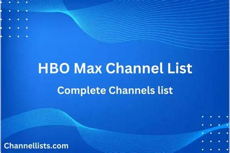 Hbo Max Channels List 2024