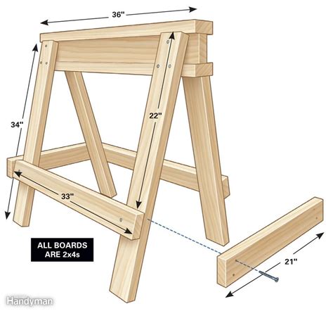 How To Build A Saw Horse Howtospecialist How To Build Step By Step Diy Plans