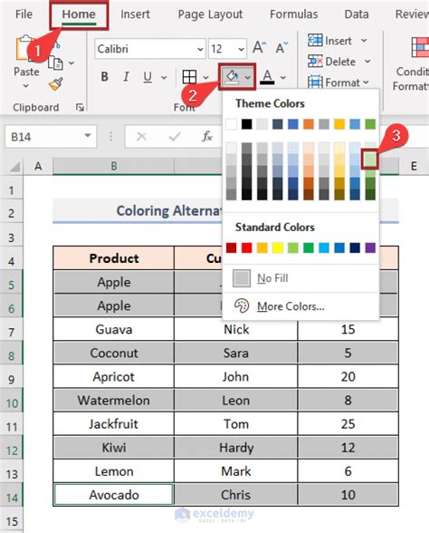 How To Color Alternate Rows In Excel