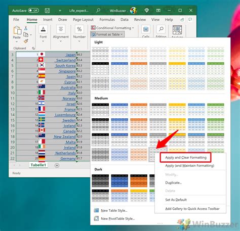 How To Color Alternating Rows In Excel Zebra Stripes Banded Row Winbuzzer