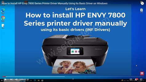 How To Install Hp Envy 7800 Series Printer Driver Manually Using Its