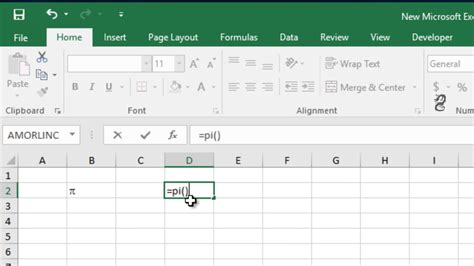 How To Use Pi In Excel Youtube