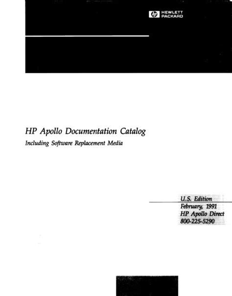 Hp Apollo Documentation Catalog