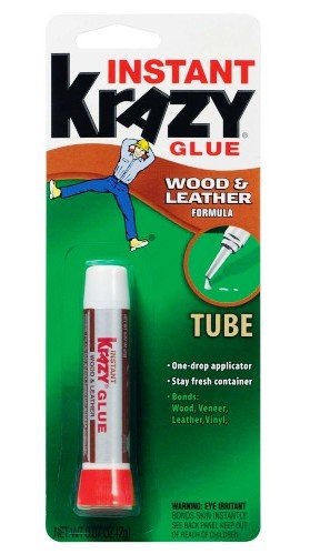 Instant Krazy Glue Wood And Leather Formula With Tube Cyanoacrylate Adhesives Amazon Com