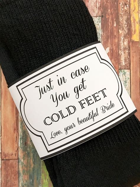 Just In Case You Get Cold Feet Socks Cold Feet Socks Mens Etsy