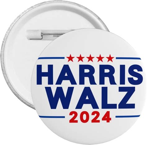 Kamala Harris Waltz Button Pins Kamala Harris Tim Waltz 2024 President Electi Ebay