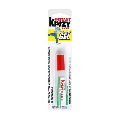 Krazy Glue Kg86648r All Purpose Krazy Glue Instant Gel 0 07 Oz 2 Grams Cyanoacrylate