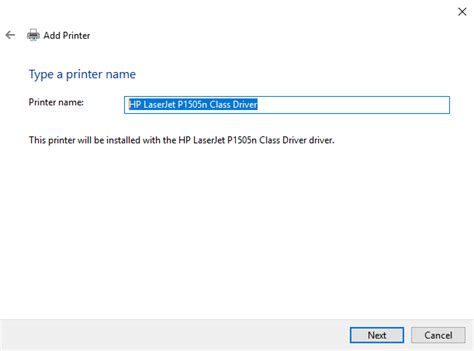 Laserjet P1505n Working Driver Is No Longer Available In Windows 10