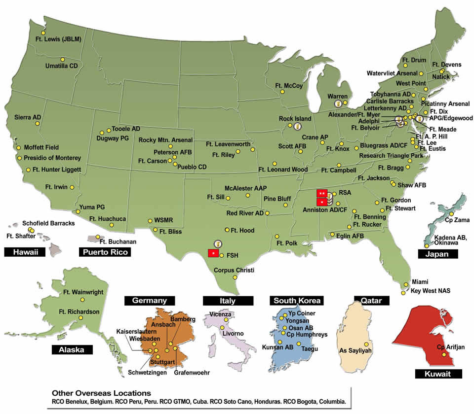 5 US Army Installations